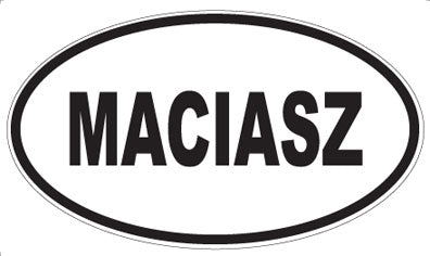 MACIASZ - Oval Sticker