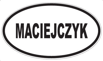 MACIEJCZYK - Oval Magnet