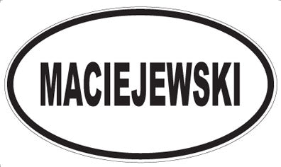 MACIEJEWSKI - Oval Sticker