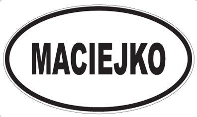 MACIEJKO - Oval Sticker