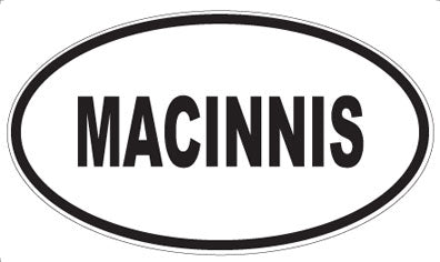 MACINNIS - Oval Sticker