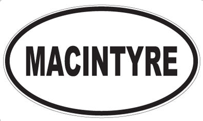 MACINTYRE - Oval Sticker