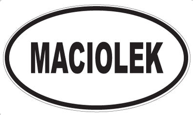 MACIOLEK - Oval Sticker