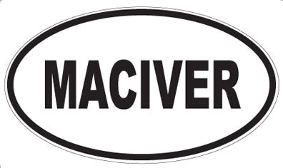 MACIVER - Oval Sticker