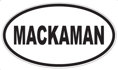 MACKAMAN - Oval Magnet