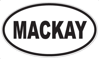 MACKAY - Oval Sticker