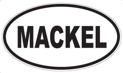 MACKEL - Oval Magnet