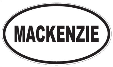MACKENZIE - Oval Sticker