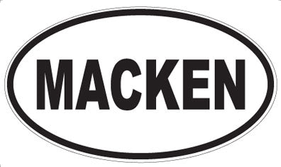 MACKEN - Oval Magnet