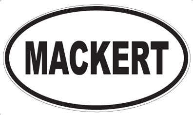 MACKERT - Oval Magnet