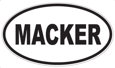 MACKER - Oval Magnet