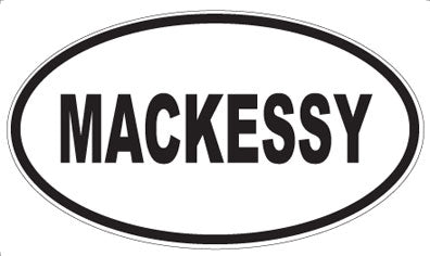 MACKESSY - Oval Sticker