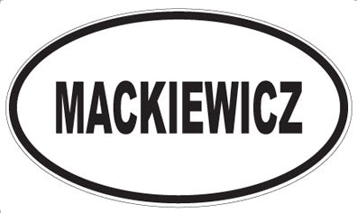 MACKIEWICZ - Oval Sticker