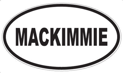 MACKIMMIE - Oval Sticker