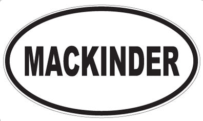 MACKINDER - Oval Sticker