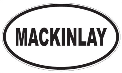 MACKINLAY - Oval Magnet