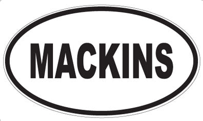 MACKINS - Oval Sticker