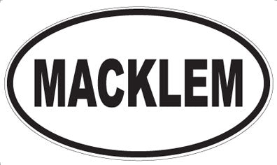 MACKLEM - Oval Sticker
