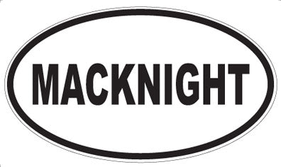 MACKNIGHT - Oval Magnet
