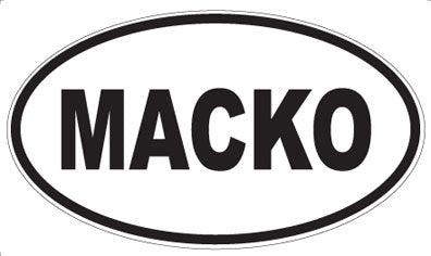 MACKO - Oval Sticker