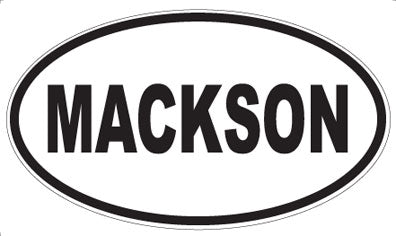 MACKSON - Oval Sticker