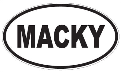 MACKY - Oval Magnet
