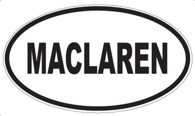 MACLAREN - Oval Sticker