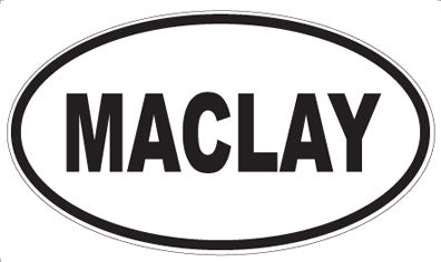 MACLAY - Oval Sticker