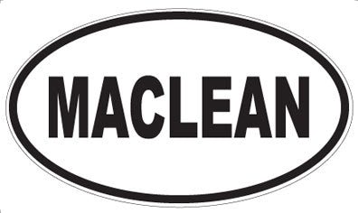 MACLEAN - Oval Sticker