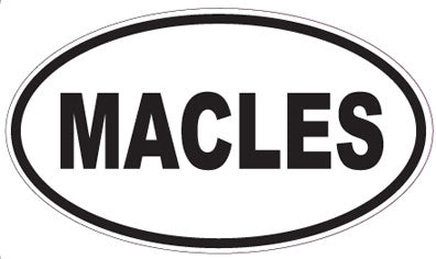 MACLES - Oval Sticker