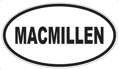 MACMILLEN - Oval Sticker