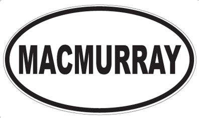 MACMURRAY - Oval Sticker