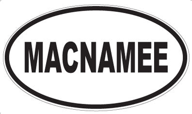 MACNAMEE - Oval Sticker