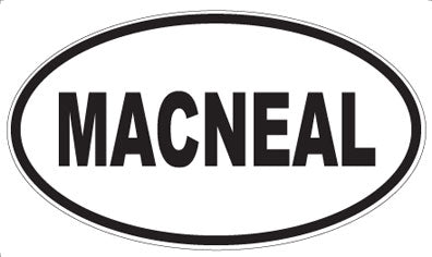 MACNEAL - Oval Sticker
