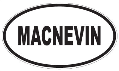 MACNEVIN - Oval Sticker