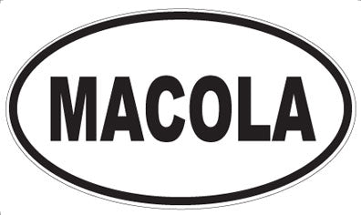 MACOLA - Oval Sticker