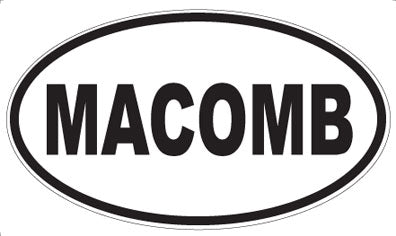 MACOMB - Oval Sticker