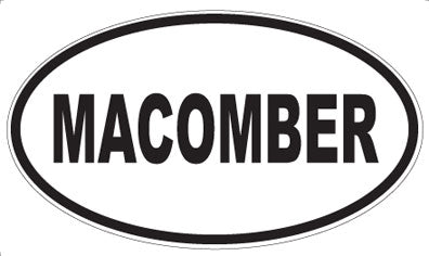 MACOMBER - Oval Magnet