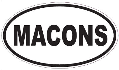 MACONS - Oval Sticker