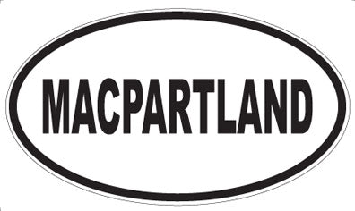 MACPARTLAND - Oval Sticker