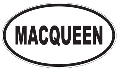 MACQUEEN - Oval Magnet