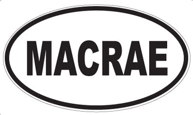 MACRAE - Oval Magnet