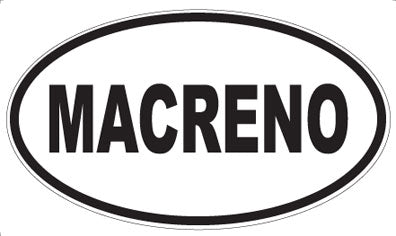 MACRENO - Oval Magnet