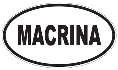 MACRINA - Oval Sticker