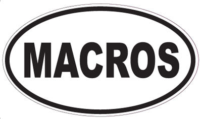 MACROS - Oval Sticker