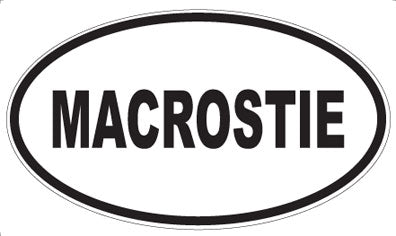 MACROSTIE - Oval Sticker