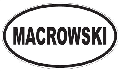 MACROWSKI - Oval Sticker