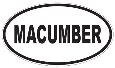 MACUMBER - Oval Sticker
