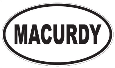MACURDY - Oval Magnet