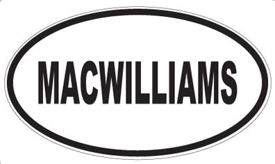 MACWILLIAMS - Oval Magnet
